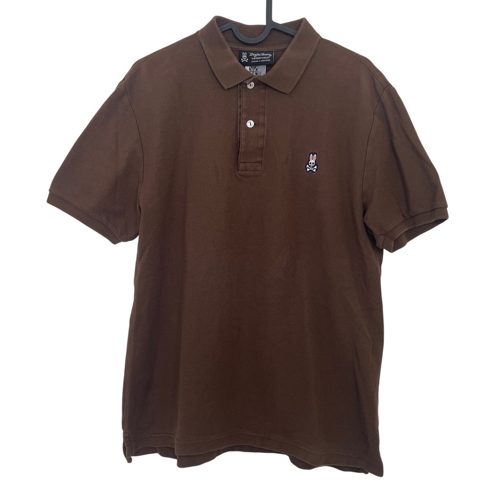 Psycho Bunny by Robert Godley Pima Cotton Polo Shirt Brown‎ Size 4/M